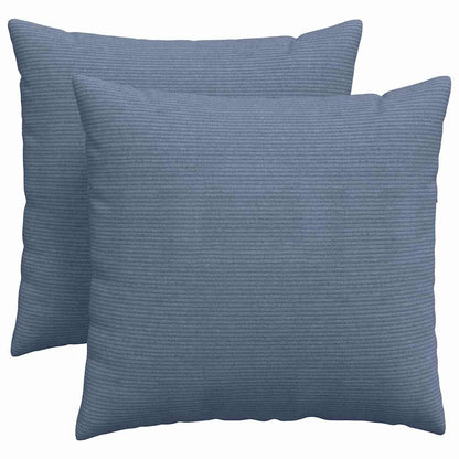 Sofakissen 2 Stück Blau 45 x 45 cm Cordstoff