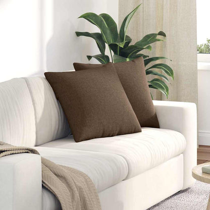 vidaXL Sofakissen 2 pcs Braun 50 x 50 cm Stoff