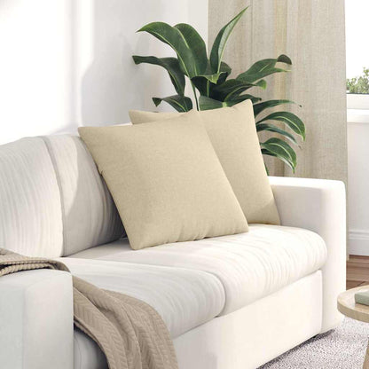 vidaXL Sofakissen 2 pcs Creme 50 x 50 cm Stoff