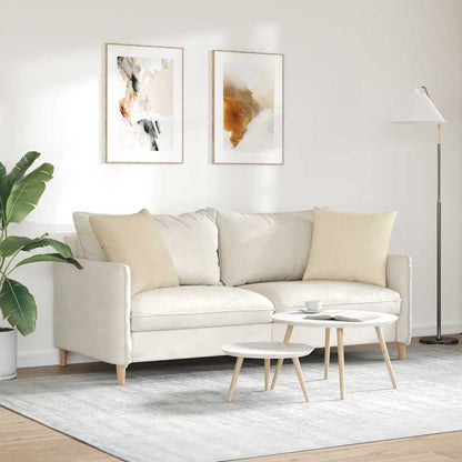 vidaXL Sofakissen 2 pcs Creme 50 x 50 cm Stoff
