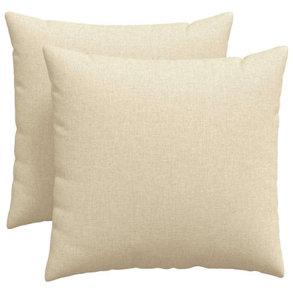 vidaXL Sofakissen 2 pcs Creme 50 x 50 cm Stoff