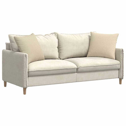 vidaXL Sofakissen 2 pcs Creme 50 x 50 cm Stoff