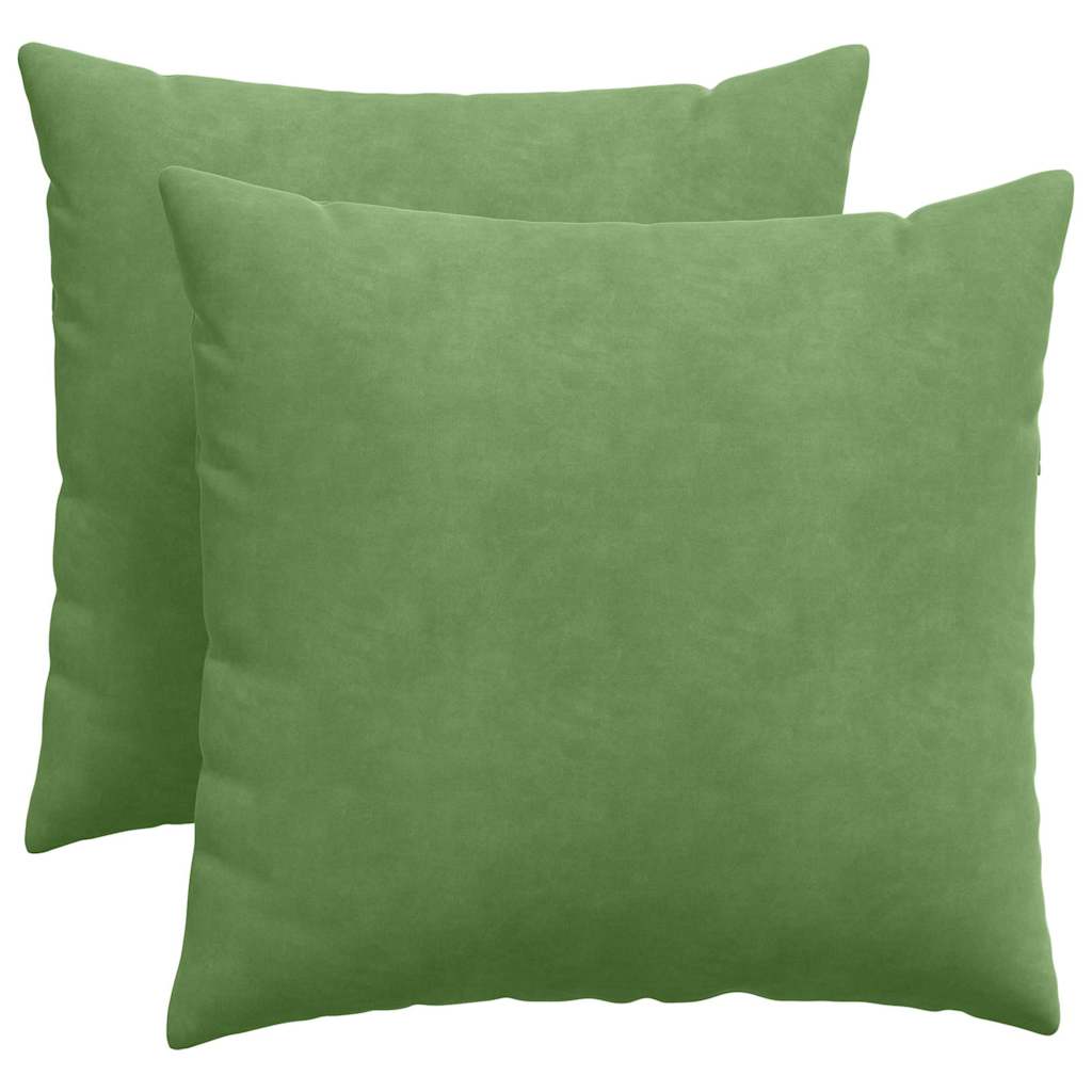 vidaXL Sofakissen 2 Stück Hellgrün 50 x 50 cm Cordstoff