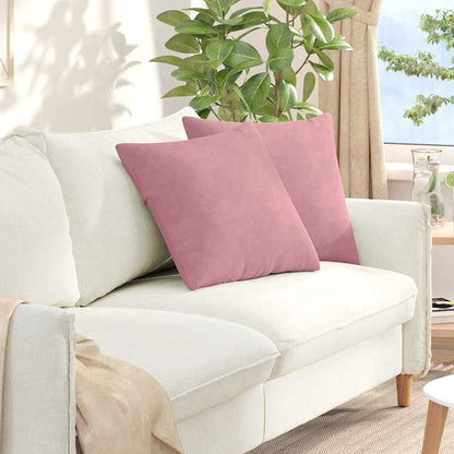 vidaXL Sofakissen 2 Stück Rosa 50 x 50 cm Cordstoff