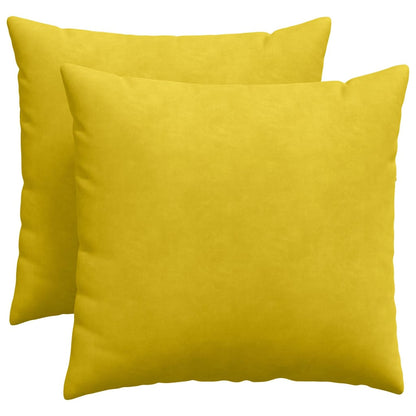 vidaXL Sofakissen 2 Stück Gelb 50 x 50 cm Cordstoff