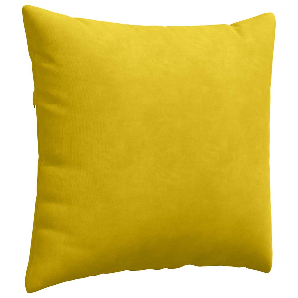 vidaXL Sofakissen 2 Stück Gelb 50 x 50 cm Cordstoff