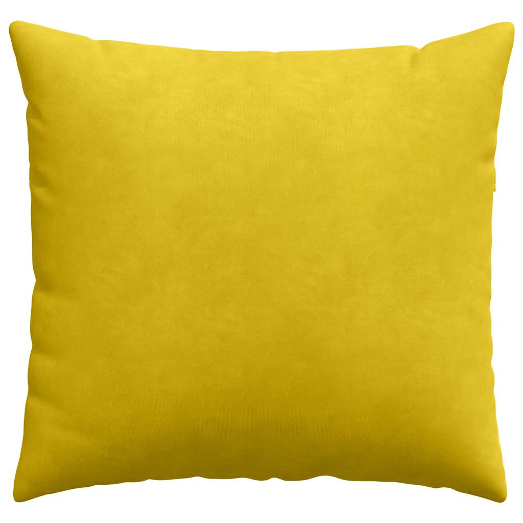 vidaXL Sofakissen 2 Stück Gelb 50 x 50 cm Cordstoff