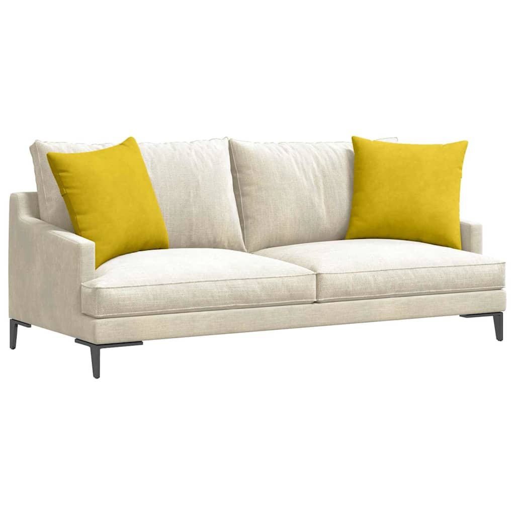 vidaXL Sofakissen 2 Stück Gelb 50 x 50 cm Cordstoff