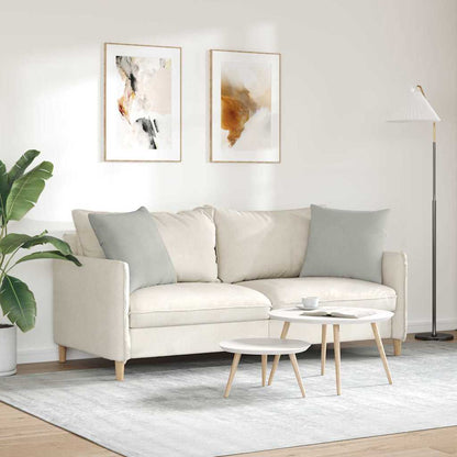 vidaXL Sofakissen 2 Stück Hellgrau 50 x 50 cm Stoff