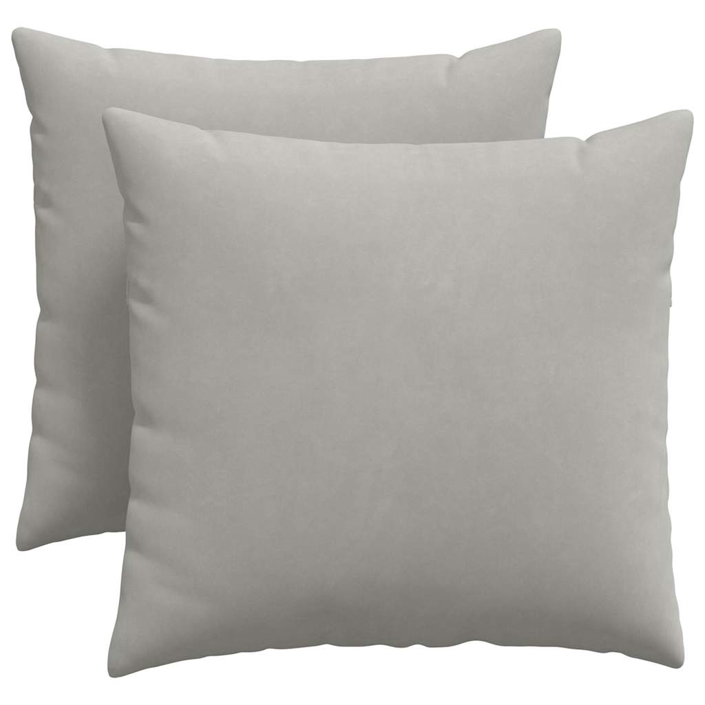 vidaXL Sofakissen 2 Stück Hellgrau 50 x 50 cm Stoff
