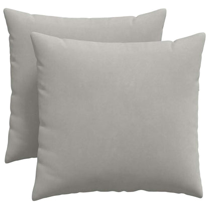 vidaXL Sofakissen 2 Stück Hellgrau 50 x 50 cm Stoff