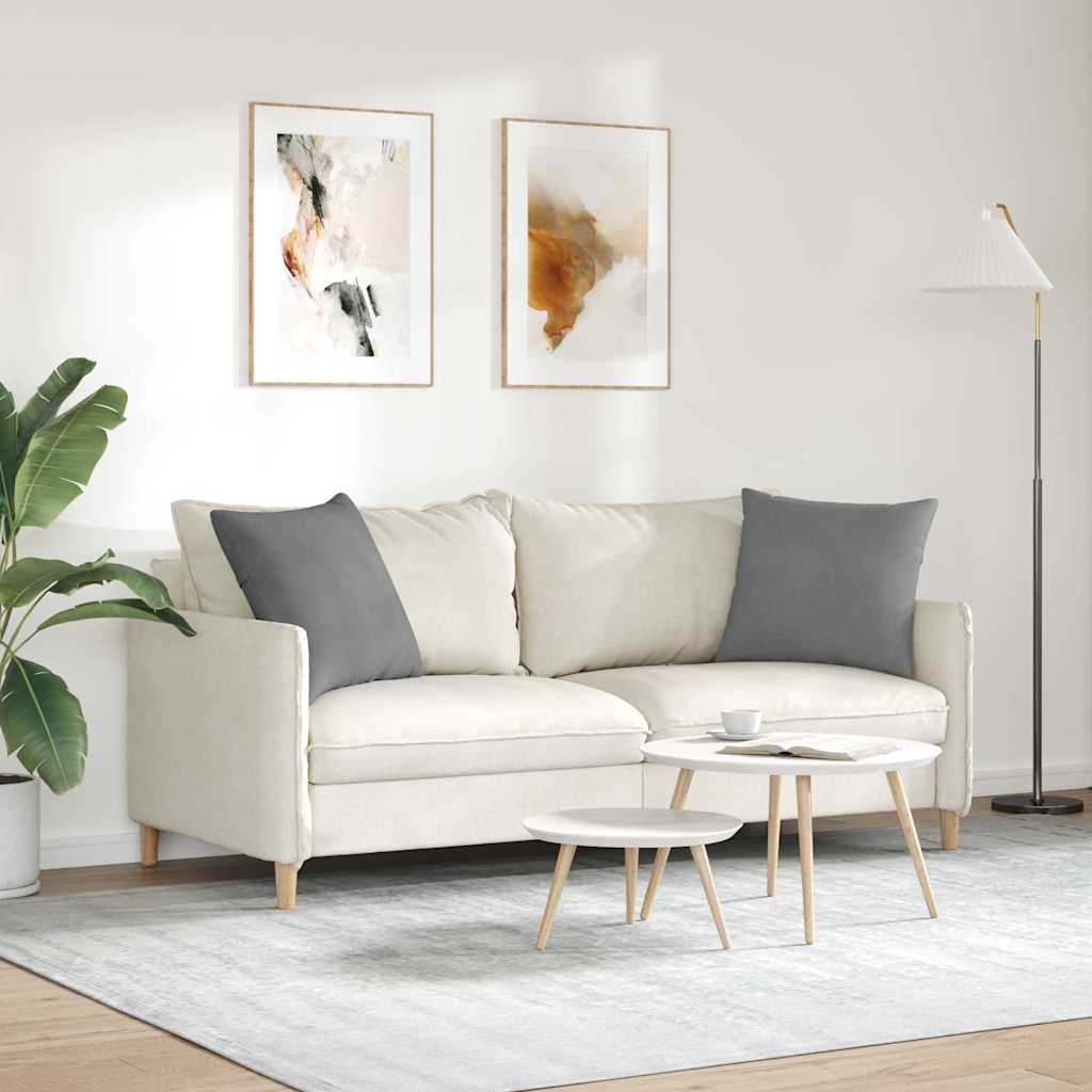 vidaXL Sofakissen 2 Stück Dunkelgrau 50 x 50 cm Stoff