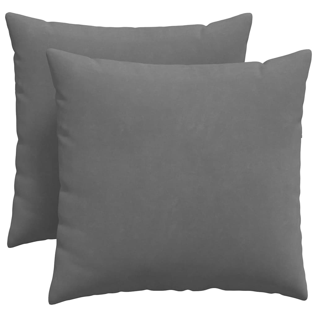 vidaXL Sofakissen 2 Stück Dunkelgrau 50 x 50 cm Stoff