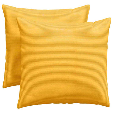 vidaXL Sofakissen 2 Stück Helles Gelb 50 x 50 cm Cordstoff