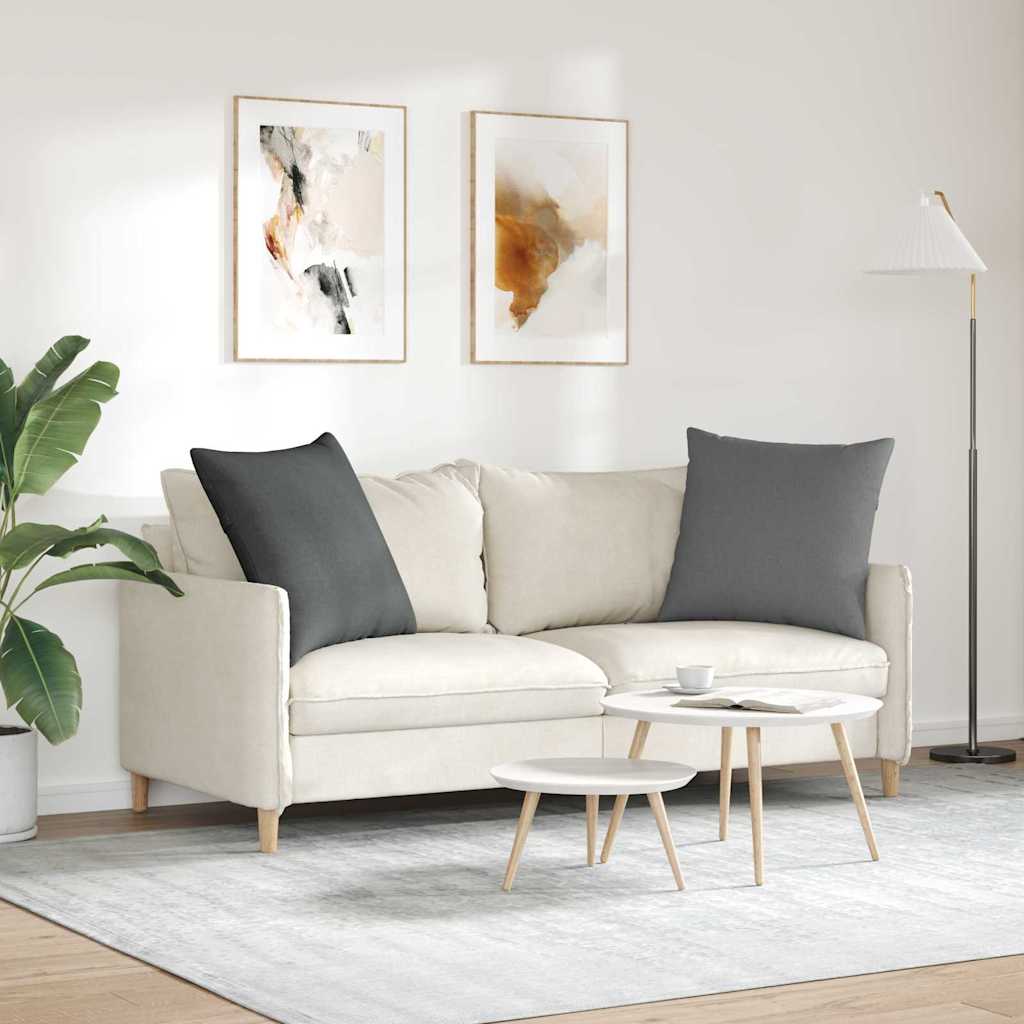 vidaXL Sofakissen 2 pcs Dunkelgrau 60 x 60 cm Stoff