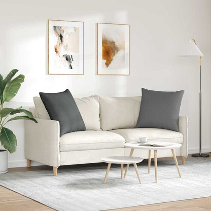 vidaXL Sofakissen 2 pcs Dunkelgrau 60 x 60 cm Stoff