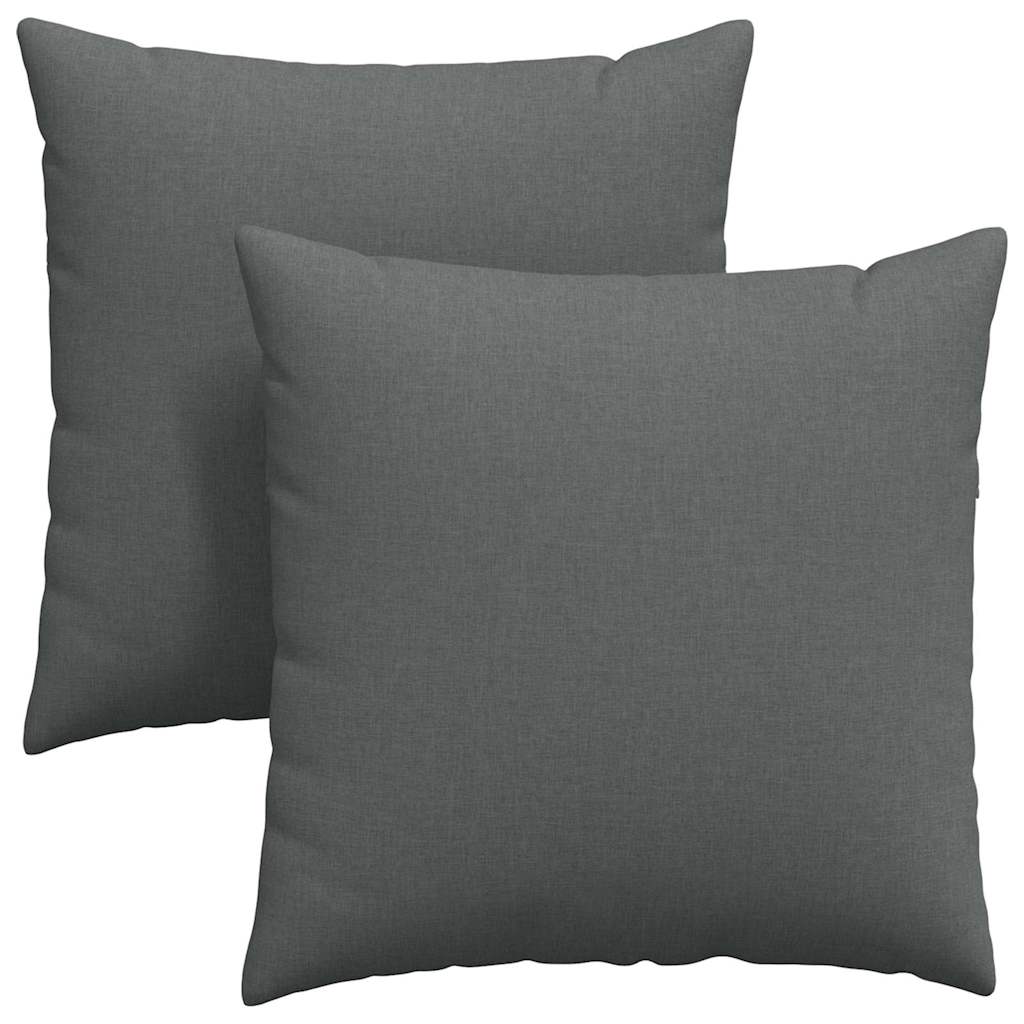 vidaXL Sofakissen 2 pcs Dunkelgrau 60 x 60 cm Stoff