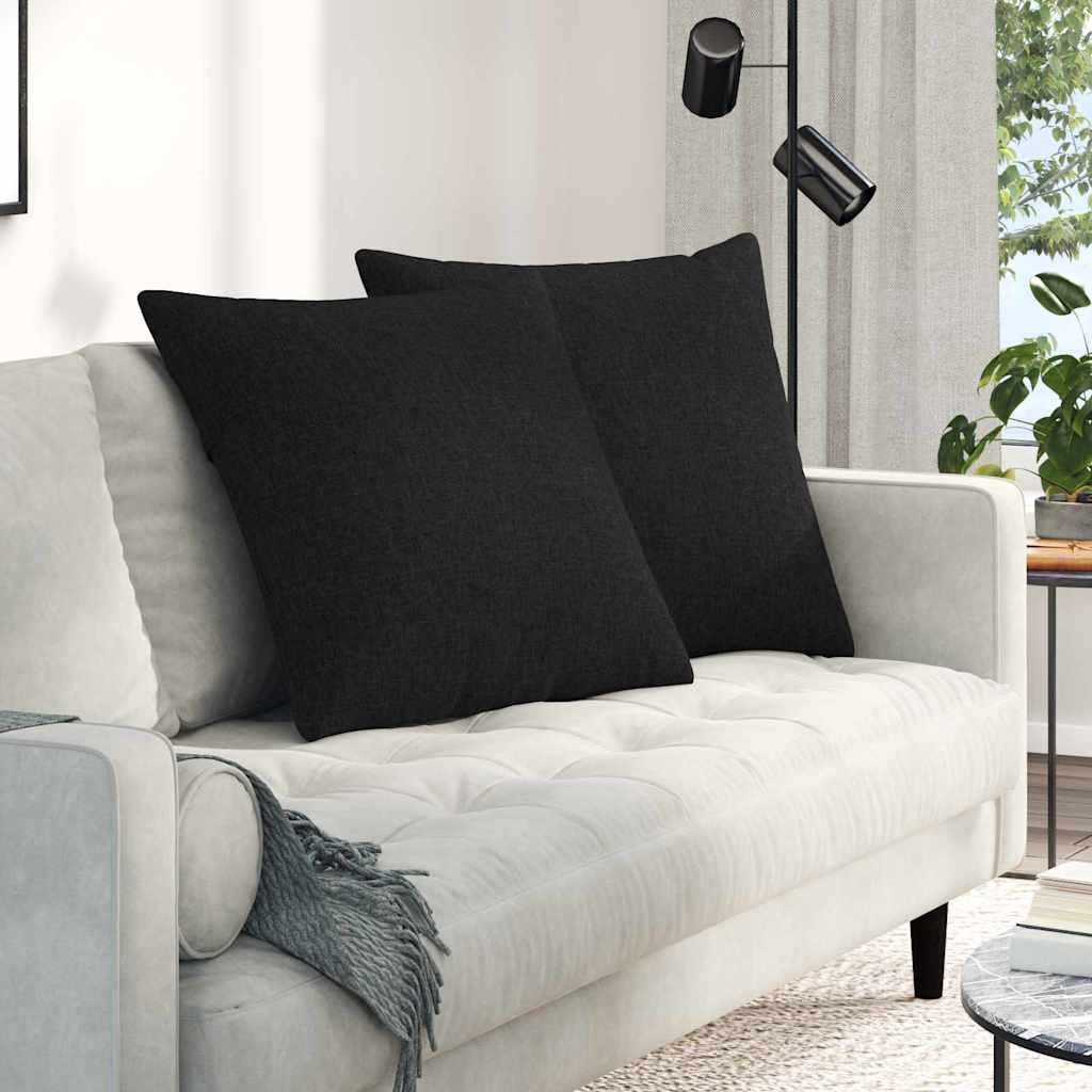 vidaXL Sofakissen 2 pcs Schwarz 60 x 60 cm Stoff