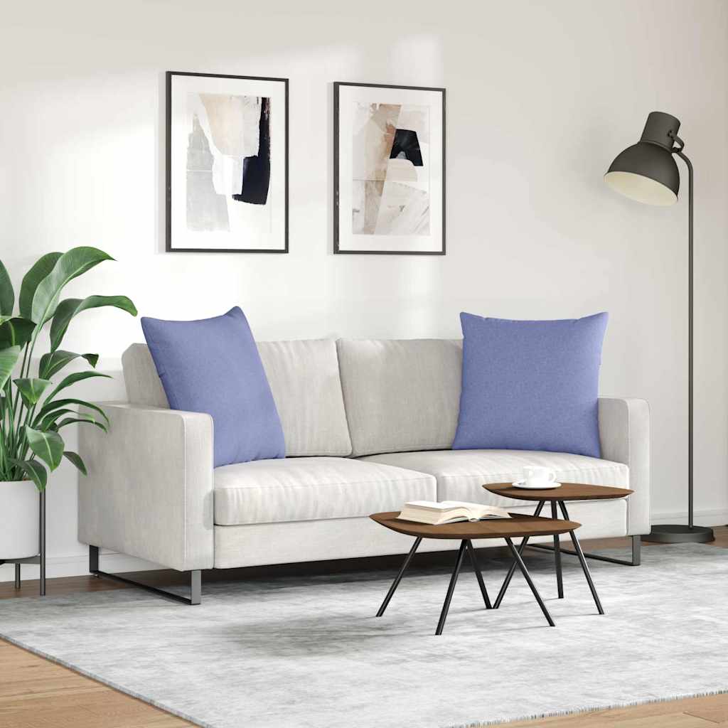 vidaXL Sofakissen 2 pcs Jeans blau 60 x 60 cm Stoff
