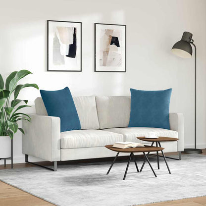 vidaXL Sofakissen 2 Stück Blau 60 x 60 cm Cordstoff