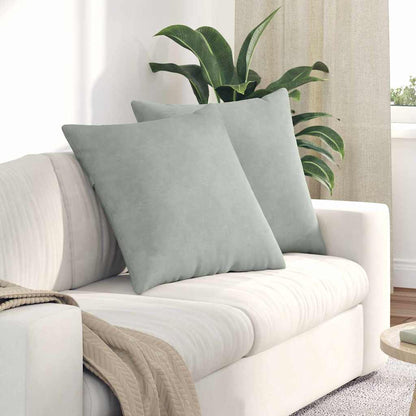vidaXL Sofakissen 2 Stück Hellgrau 60 x 60 cm Cordstoff