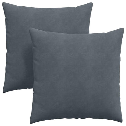 vidaXL Sofakissen 2 Stück Dunkelgrau 60 x 60 cm Cordstoff
