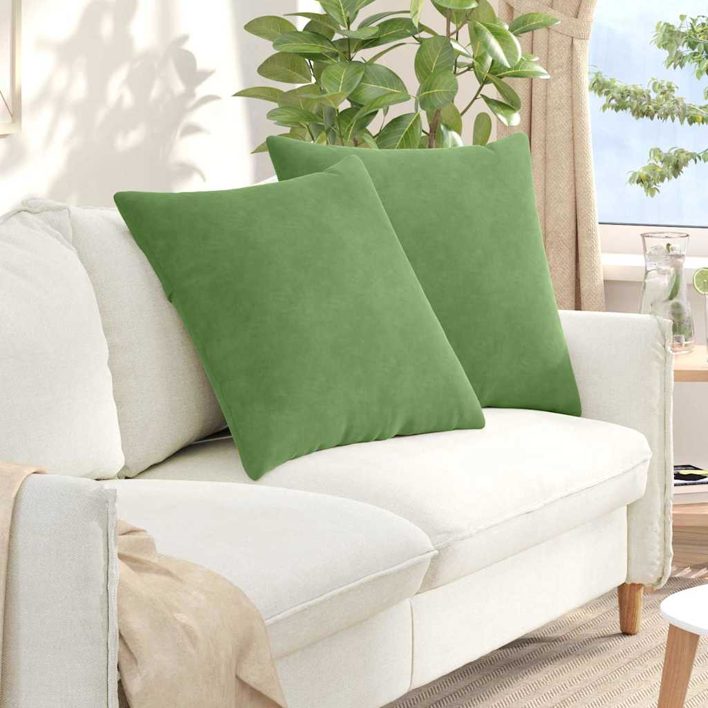 vidaXL Sofakissen 2 Stück Hellgrün 60 x 60 cm Cordstoff