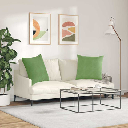 vidaXL Sofakissen 2 Stück Hellgrün 60 x 60 cm Cordstoff