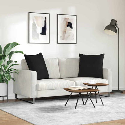 vidaXL Sofakissen 2 Stück Schwarz 60 x 60 cm Stoff