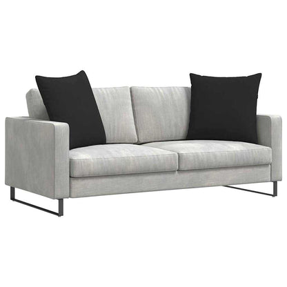 vidaXL Sofakissen 2 Stück Schwarz 60 x 60 cm Stoff
