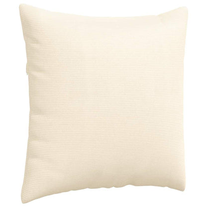vidaXL Sofakissen 2 Stück Creme 60 x 60 cm Cordstoff