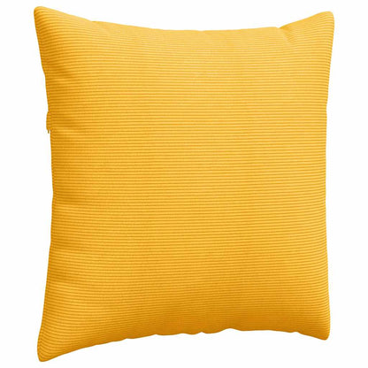 vidaXL Sofakissen 2 Stück Helles Gelb 60 x 60 cm Cordstoff
