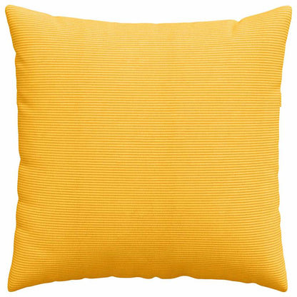 vidaXL Sofakissen 2 Stück Helles Gelb 60 x 60 cm Cordstoff