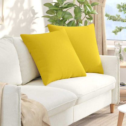vidaXL Sofakissen 2 pcs Helles Gelb 80 x 80 cm Stoff