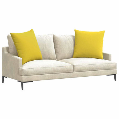 vidaXL Sofakissen 2 pcs Helles Gelb 80 x 80 cm Stoff