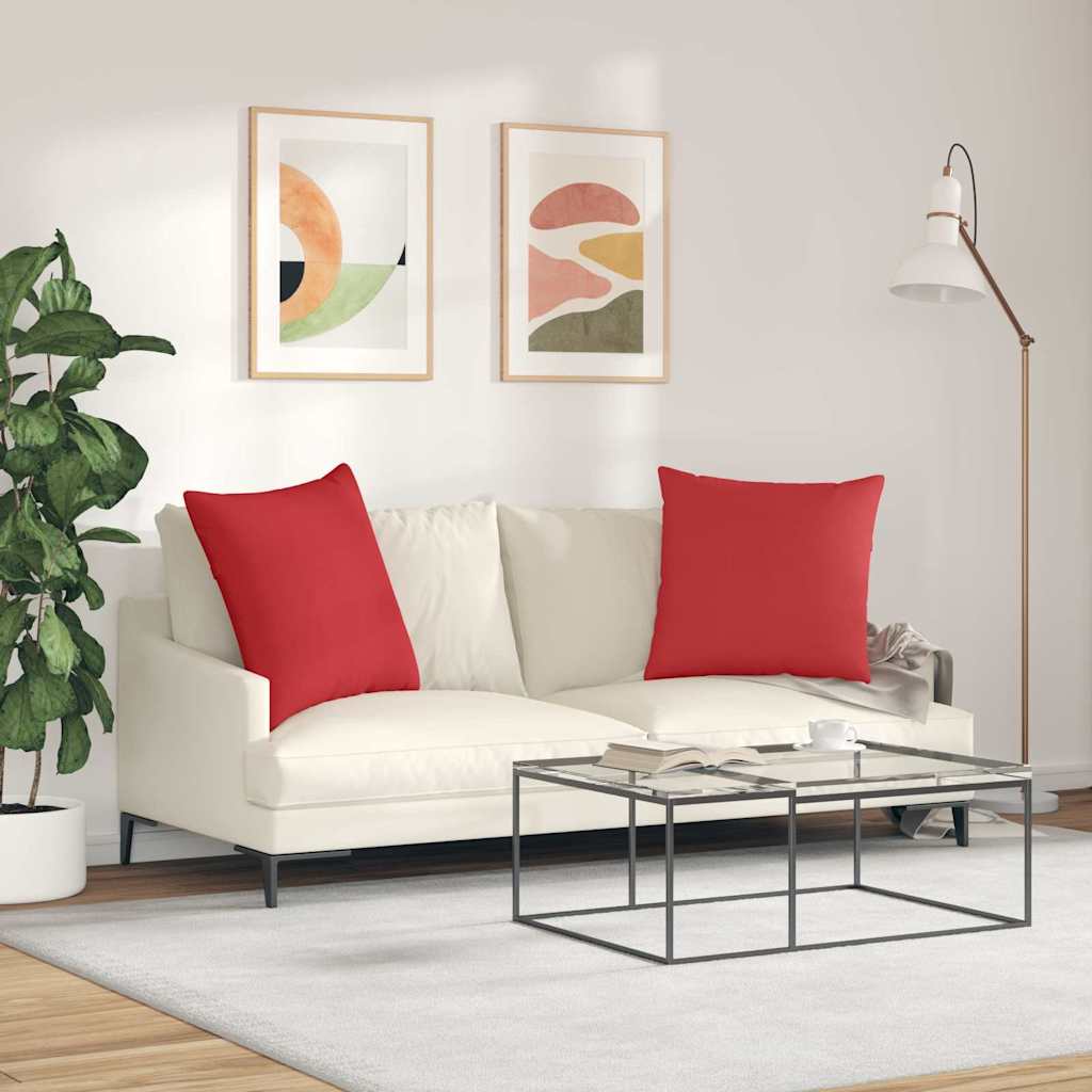 vidaXL Sofakissen 2 pcs Rot 80 x 80 cm Stoff