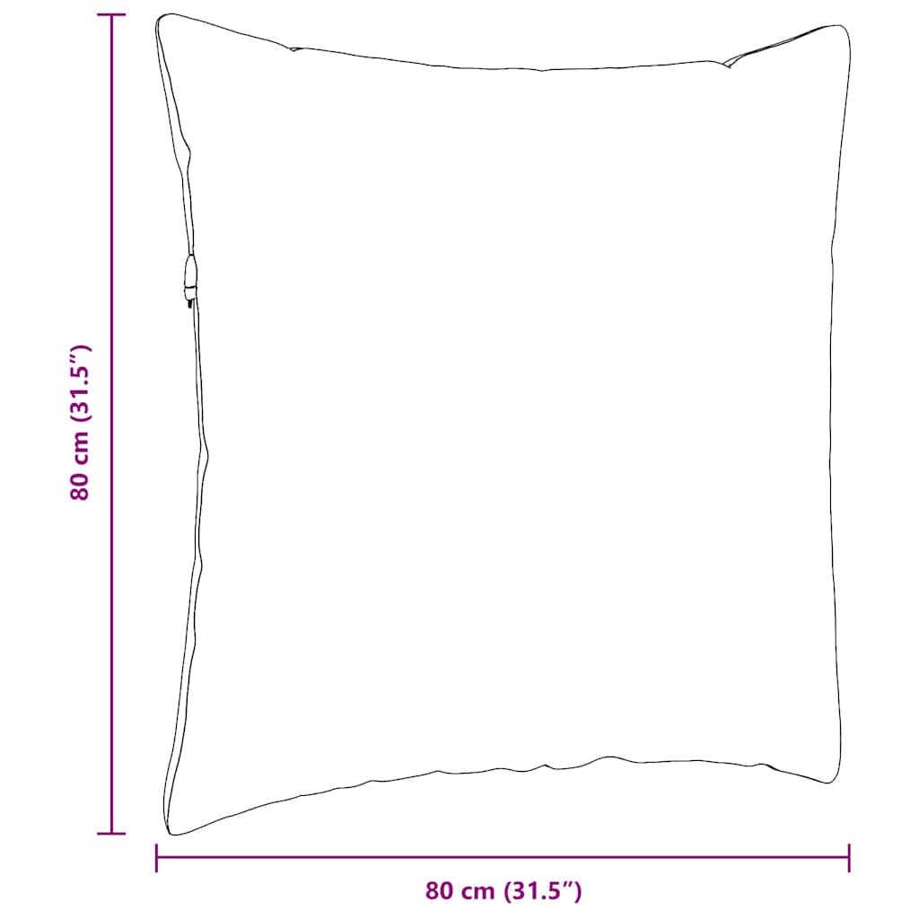 vidaXL Sofakissen 2 Stück Hellgrün 80 x 80 cm Cordstoff