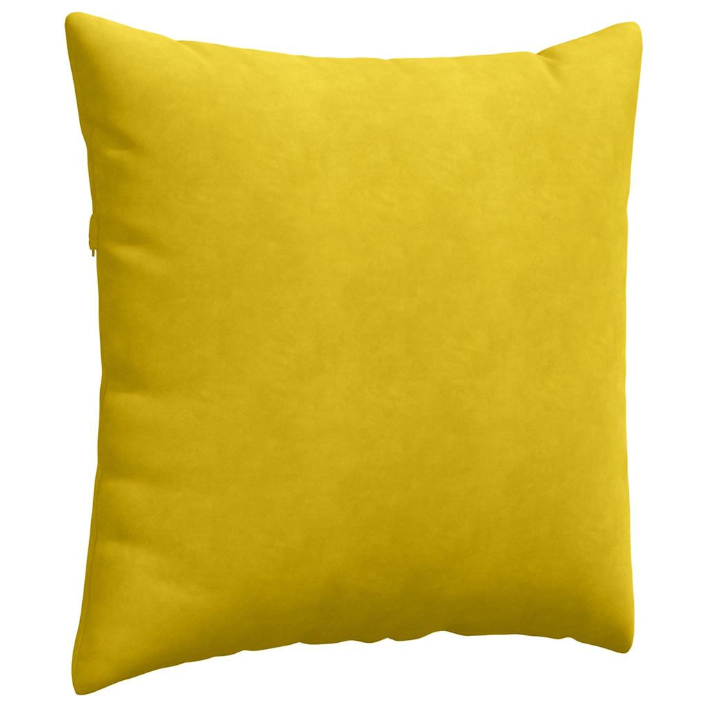 vidaXL Sofakissen 2 Stück Gelb 80 x 80 cm Cordstoff
