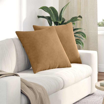 vidaXL Sofakissen 2 Stück Braun 80 x 80 cm Cordstoff