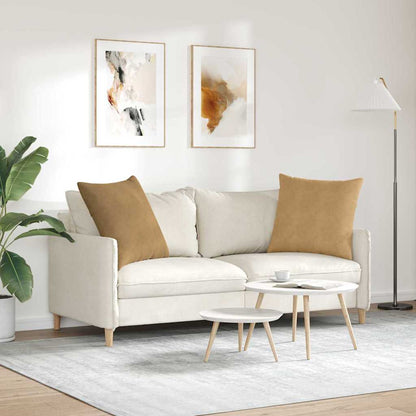 vidaXL Sofakissen 2 Stück Braun 80 x 80 cm Cordstoff