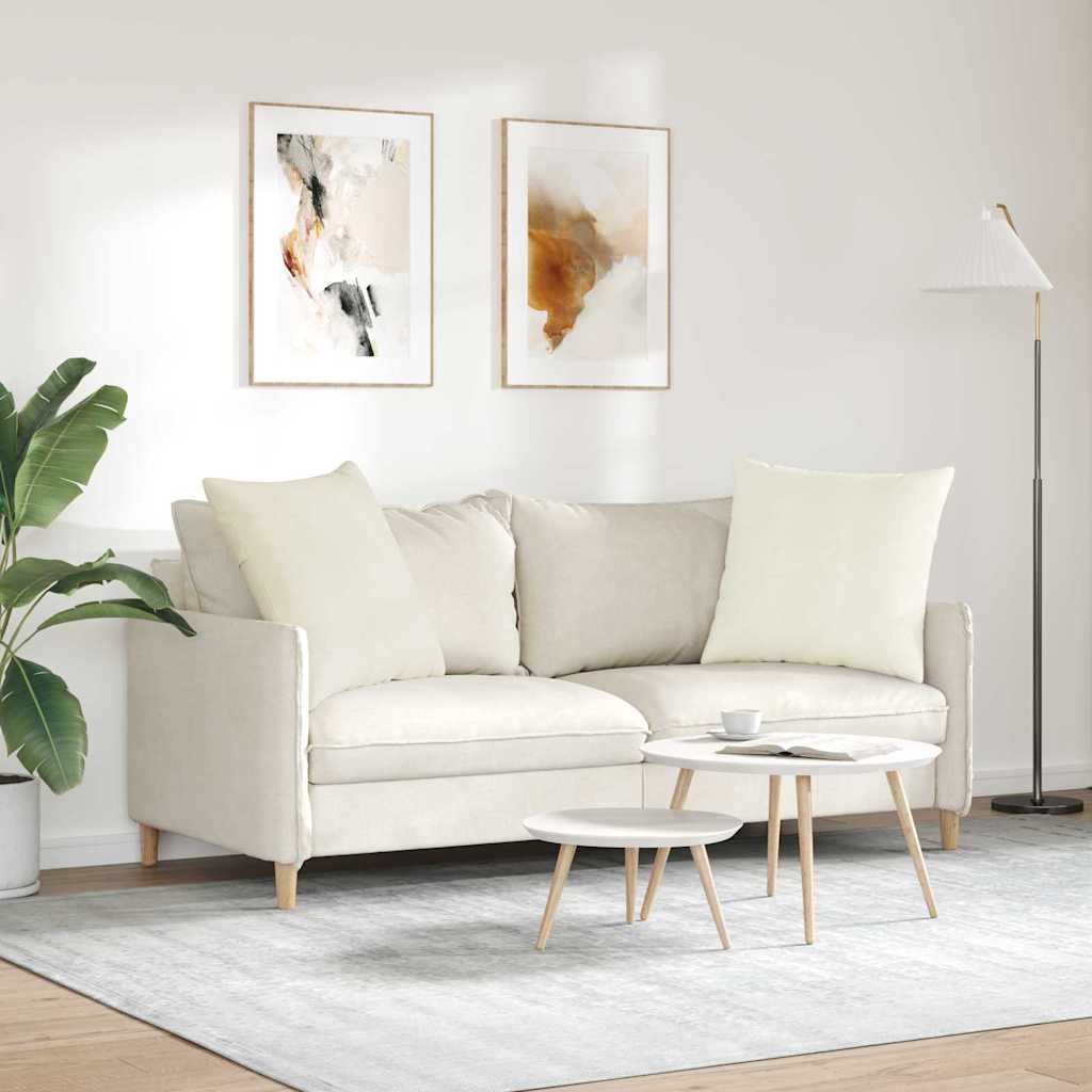 vidaXL Sofakissen 2 Stück Creme 80 x 80 cm Cordstoff