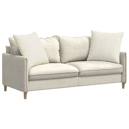 vidaXL Sofakissen 2 Stück Creme 80 x 80 cm Cordstoff
