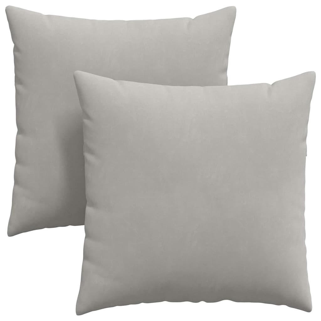vidaXL Sofakissen 2 Stück Hellgrau 80 x 80 cm Stoff