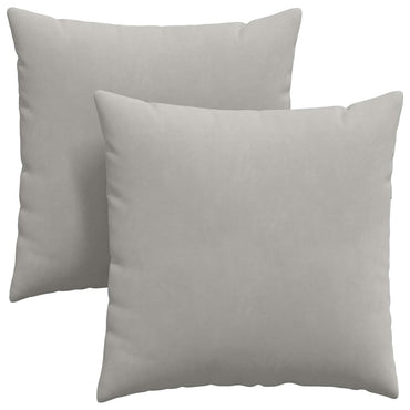 vidaXL Sofakissen 2 Stück Hellgrau 80 x 80 cm Stoff