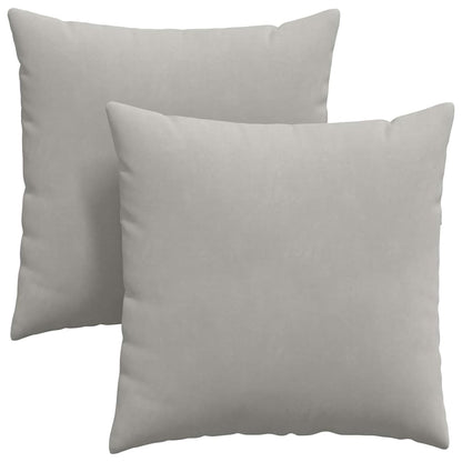 vidaXL Sofakissen 2 Stück Hellgrau 80 x 80 cm Stoff