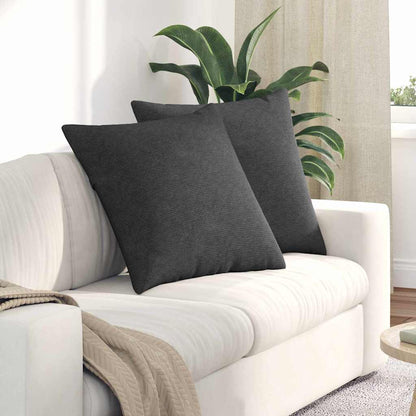 vidaXL Sofakissen 2 Stück Dunkelgrau 80 x 80 cm Cordstoff