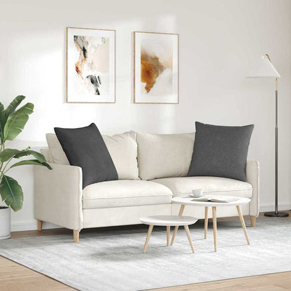 vidaXL Sofakissen 2 Stück Dunkelgrau 80 x 80 cm Cordstoff