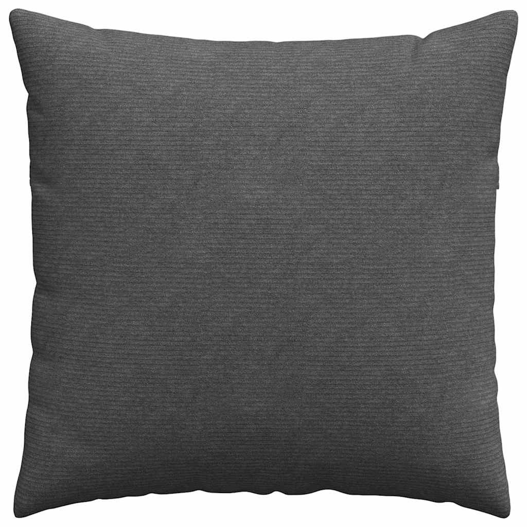 vidaXL Sofakissen 2 Stück Dunkelgrau 80 x 80 cm Cordstoff