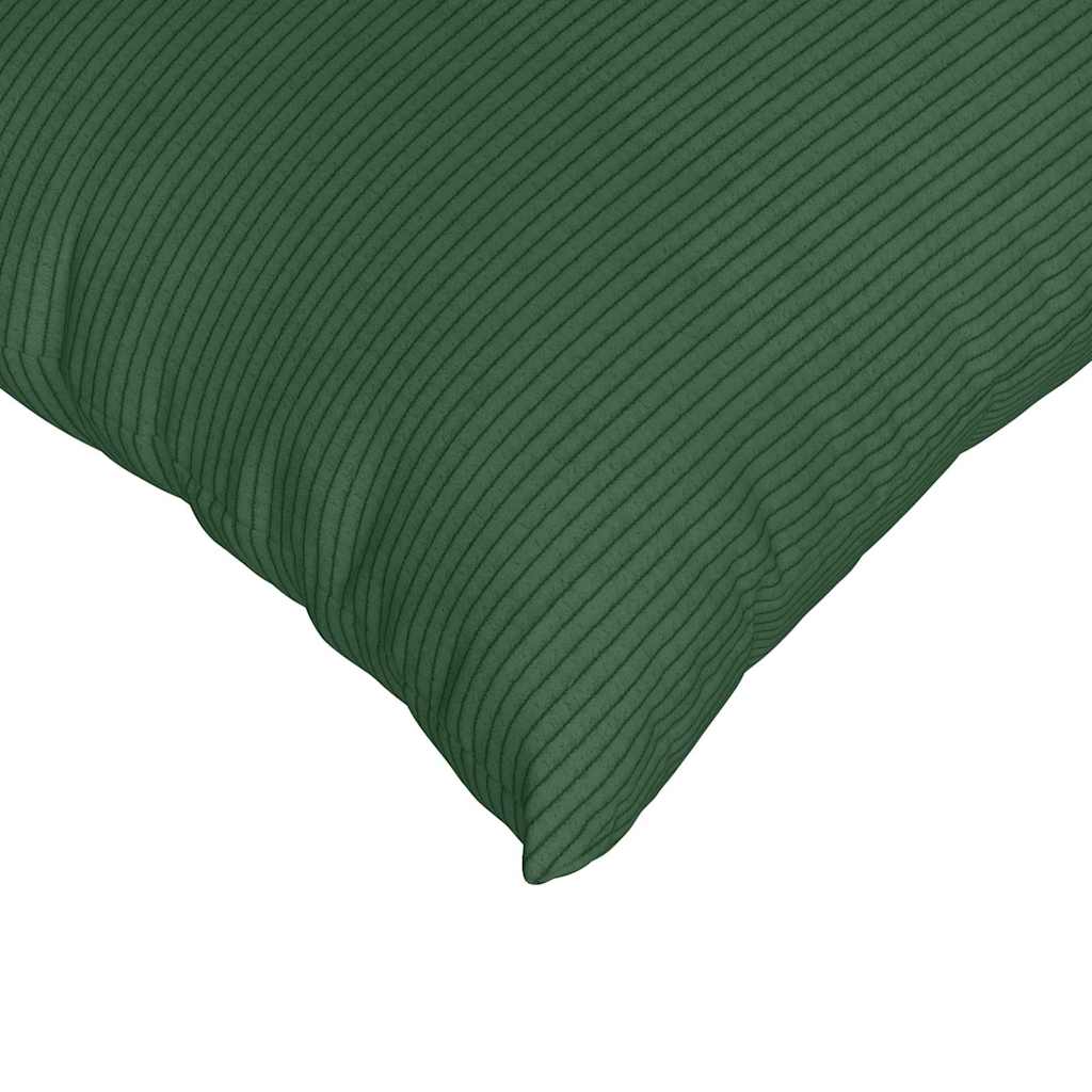 vidaXL Sofakissen 2 Stück Dunkelgrün 80 x 80 cm Cordstoff