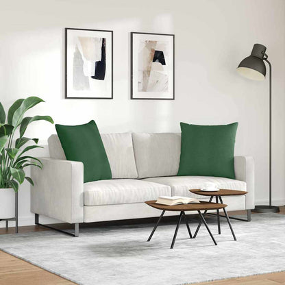 vidaXL Sofakissen 2 Stück Dunkelgrün 80 x 80 cm Cordstoff
